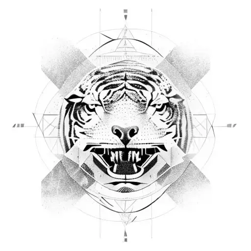 An Eagle Fighting And A Tiger Walking With A Girl With A Wind Rose