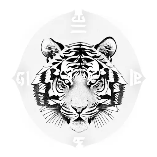 Tiger With Nordic Compass