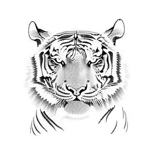 Hindu Mythology Indian Art Style Tiger