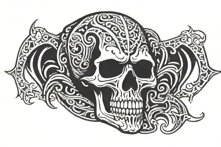 Black Laughing Skull