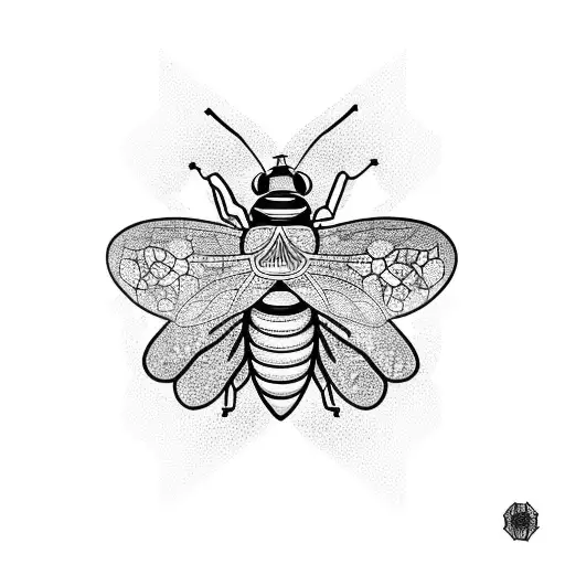 Dopamine Molecule And Psilocybin Molecule With A Bee