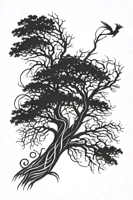 Dead Tree Full Arm Tribal