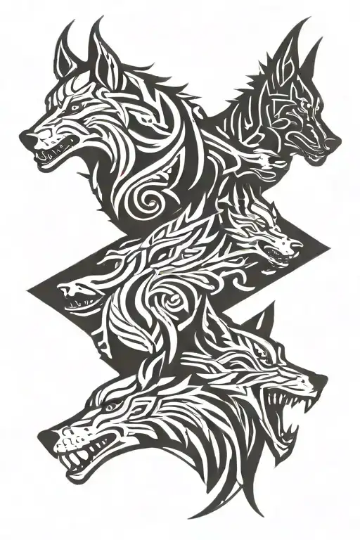 Vikings And Wolf