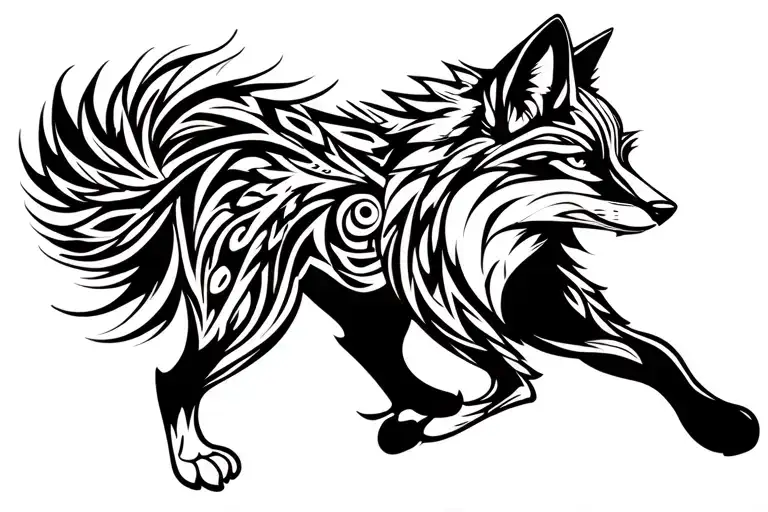 Running Fox Full Body