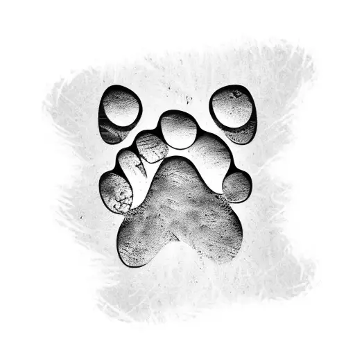 Dog Paw With Letter L