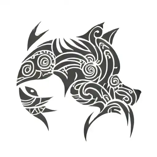 Water Color Bear Paw Digging Into Shoulder