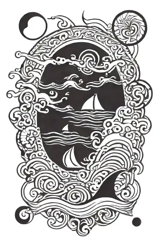 Ocean Going Out To Sea