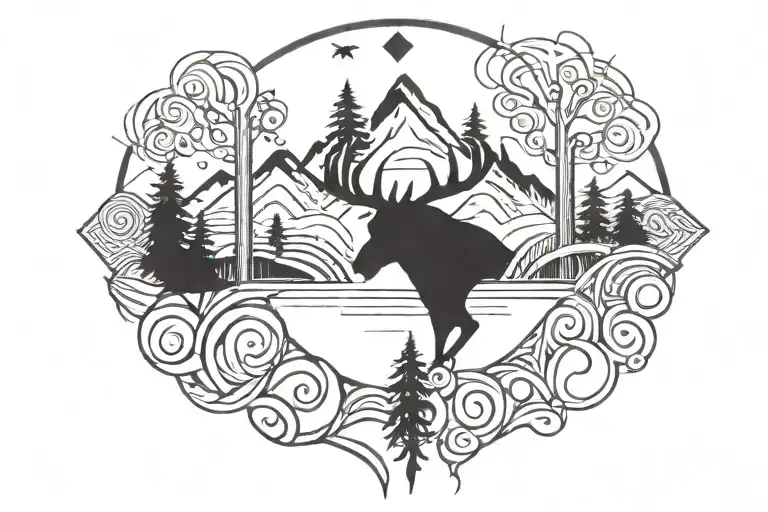 Forest In The Background And