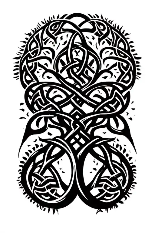 Celtic Knots Tree Of Life Intertwined
