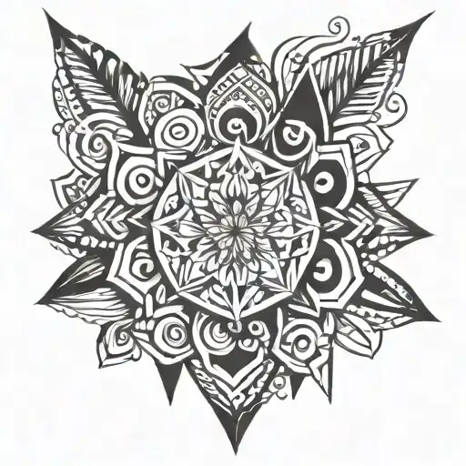 Colorful Tribal Floral Geometric