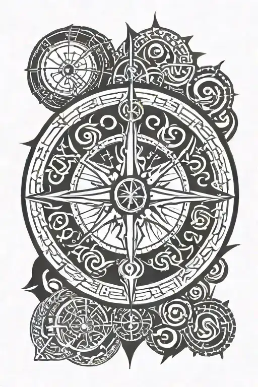 Viking Compass Vegvisir Rune Design