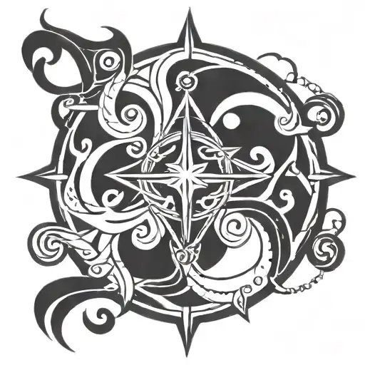 Leo Libra Symbol Intertwined