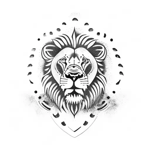 Young Lion And A Crocodile