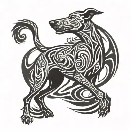 Lurcher Running No Background