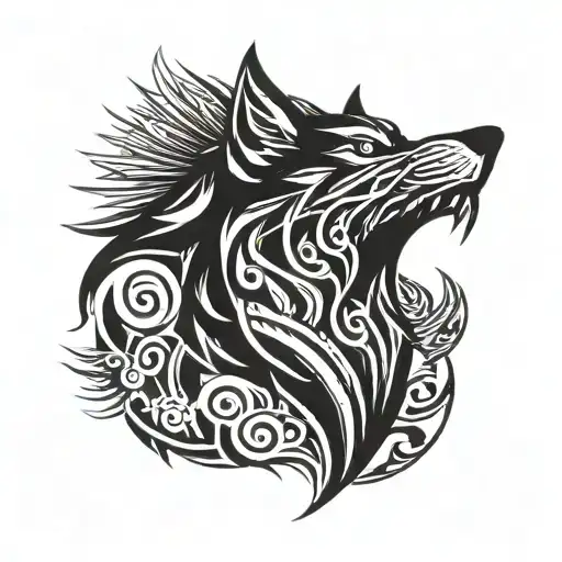 Japanice Wolf Howling