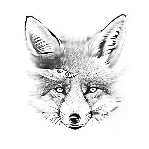 Blue Clouds And A Fox