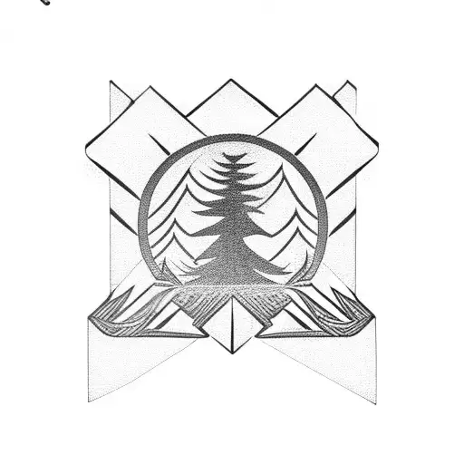 Cyber Sigil With Tree Elements