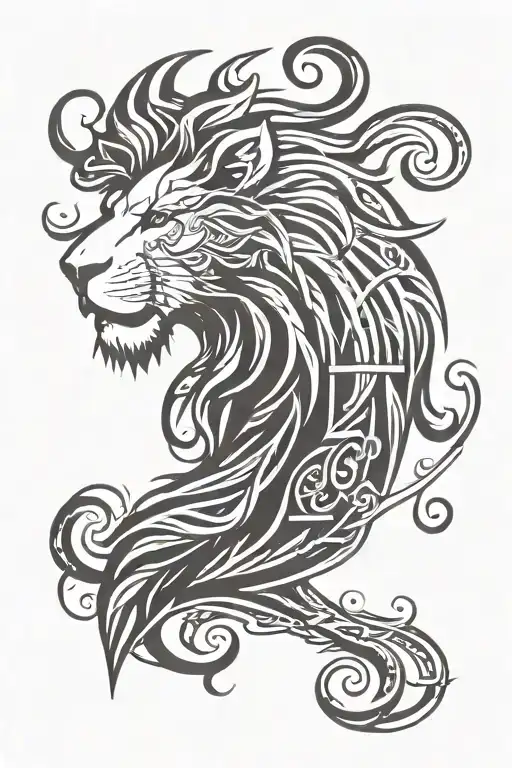 Lion Head And Capricorn Zodiac Signs