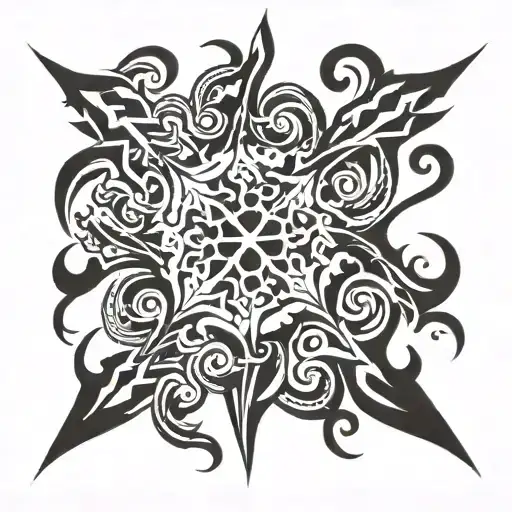 Snow Flake And Fire Flames