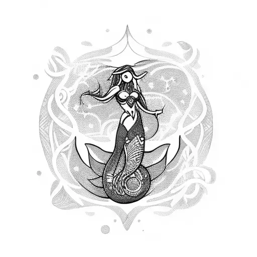 A Unique Mermaid With A Robotic Tail And A Mystical Aura