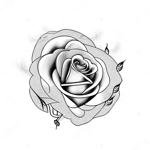 Roses With Leaves And Music Notes