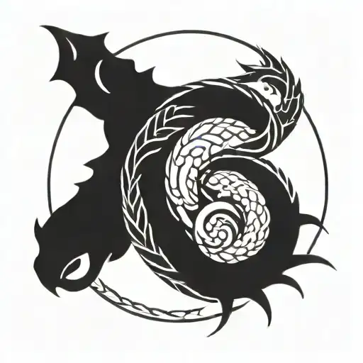 Jormungandr Circle Yggdrasil