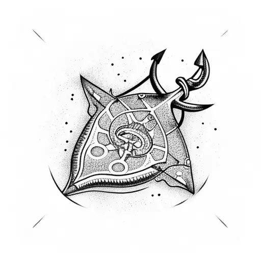 Stingray With Anchor