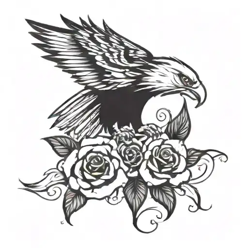 Eagle Holdind A Rose