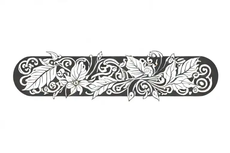 Leafs And Flowers Intertwined