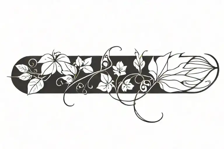 Leafs And Flowers Intertwined