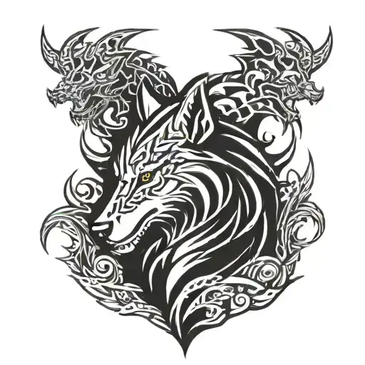 Wolf And Dragon