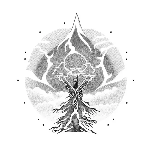 Gohan Rounded By Yggdrasil Tree