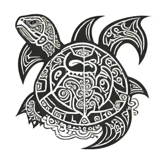 Turtle On Top Of A Shark