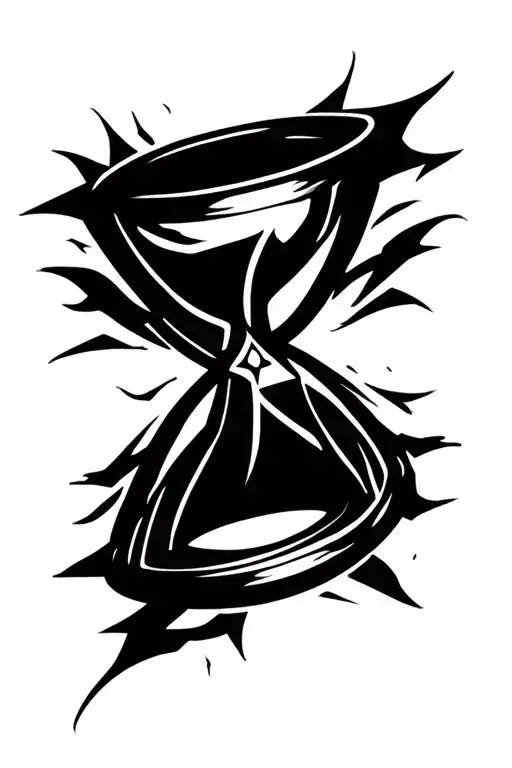 Celtic Hourglass Made Of Triangles Symbolizing The Power