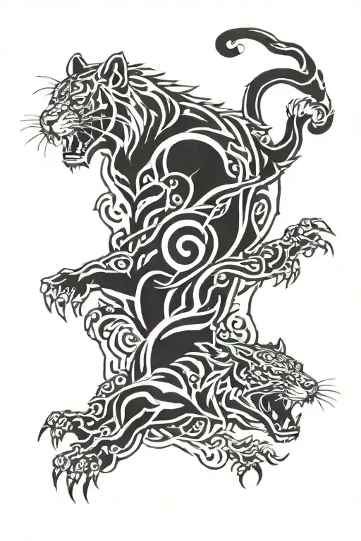 Tiger Dragon Monkey Tribal