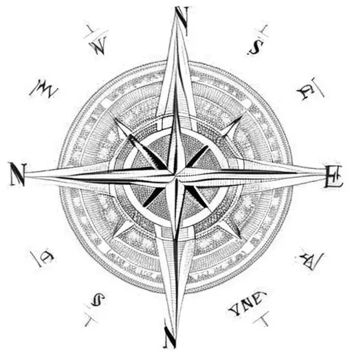 Compass Line Art Celtic