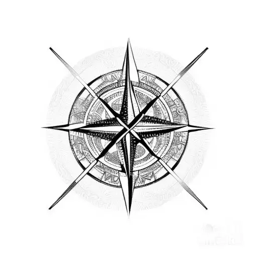 Compass Line Art Celtic