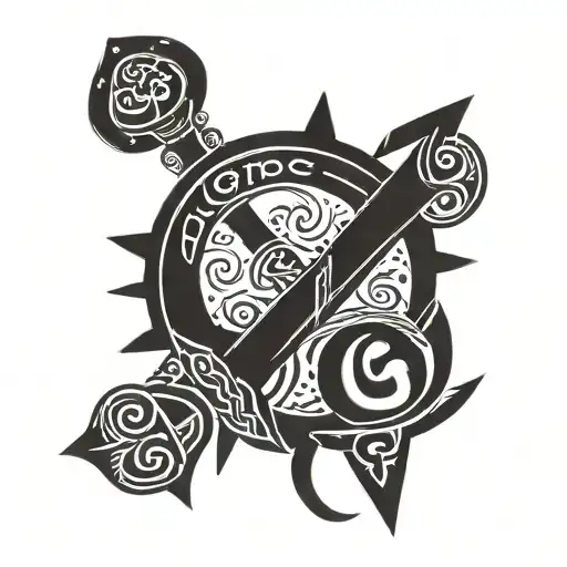 A Ship Anchor With The Letters G C G Clef Mixed