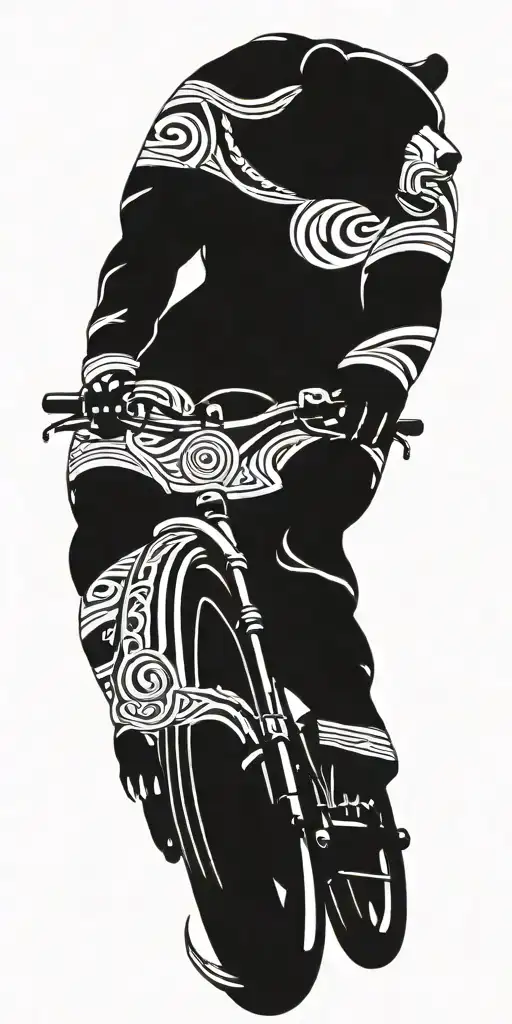 Outer Space Bicycling Bear