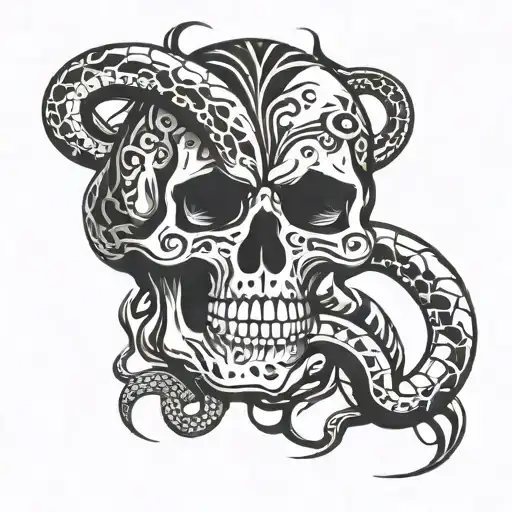 Skull And Snake