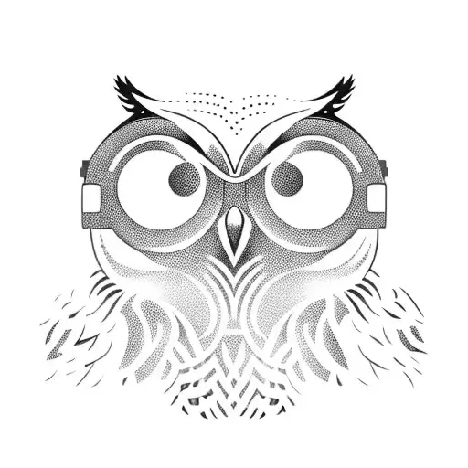 Owl Using Headphones