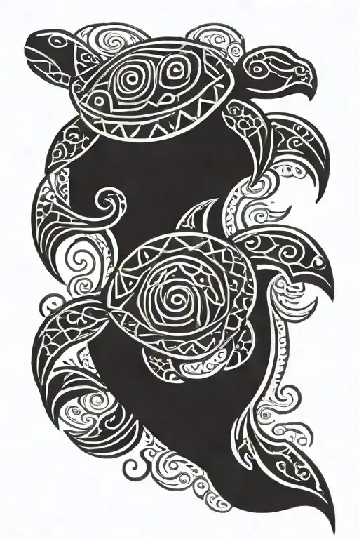 Maori Calf Tattoo Turtle Bracialet