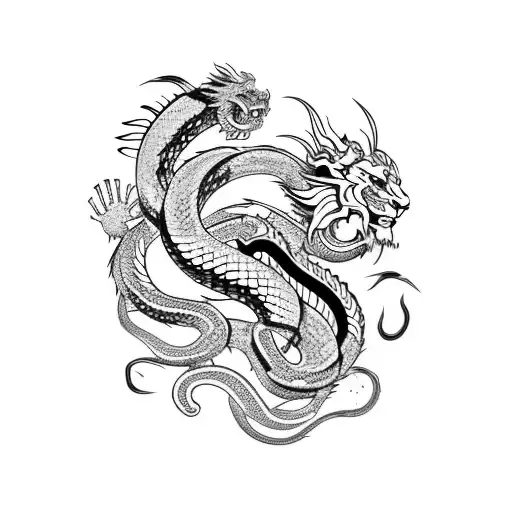 Dragon Lion Snake