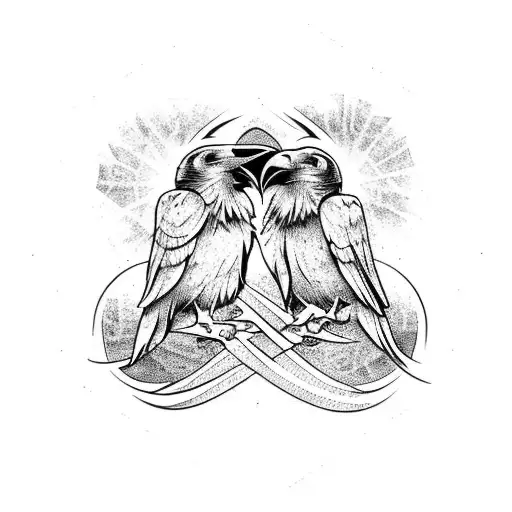 Two Intertwined Raven