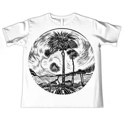 Palm Tree Sunset Van Gogh