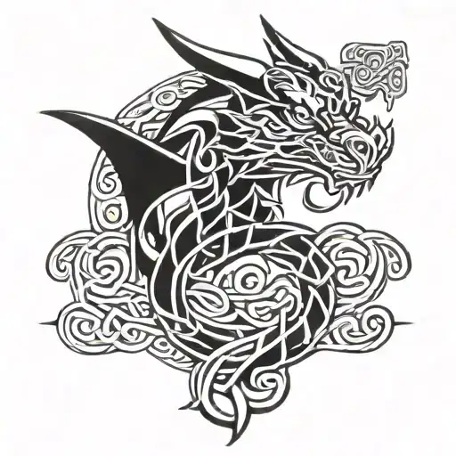 Celtic Knot Dragon Head