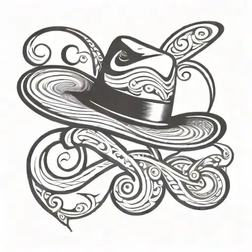 Infinity Sign With Cowboy Hat And Letter D