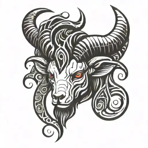 Angry Aries With Red Eyes Like Fire