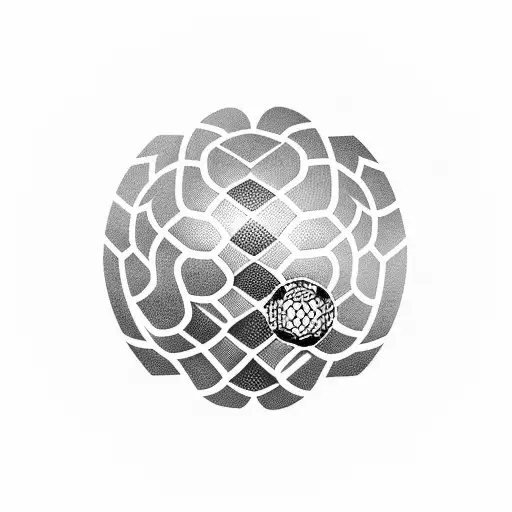 Snake Coiled With A Soccer Ball