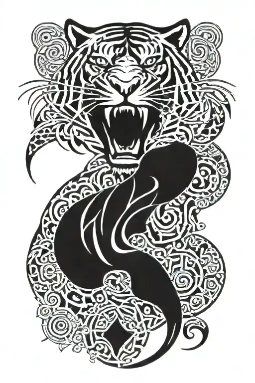 Arabic Tiger Surrounded